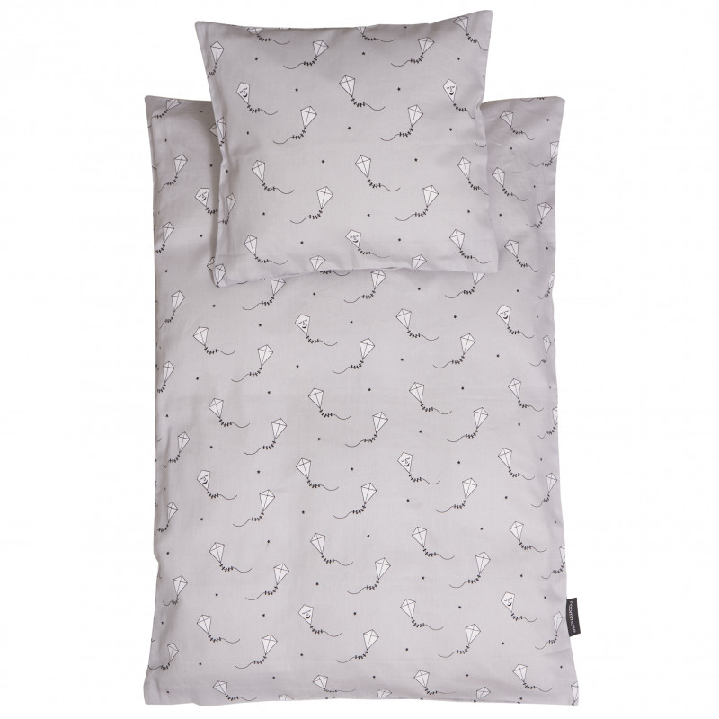 Roommate - Kite bedset Baby, grey/black