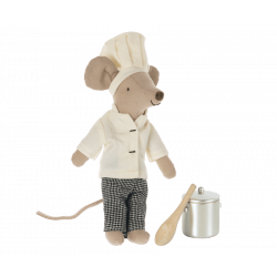 Maileg - Chef mouse w. soup pot and spoon