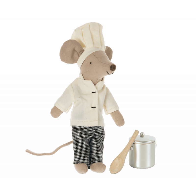 Maileg - Chef mouse w. soup pot and spoon
