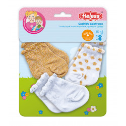Heless - Sockor till dockan, Glitter, 3 pack (35-45cm)