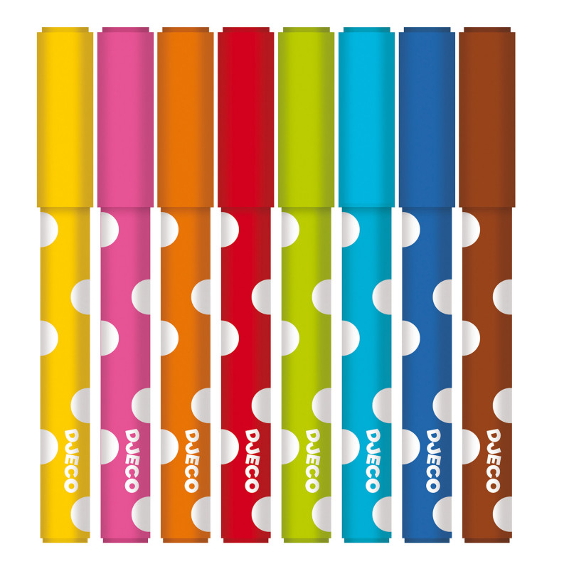 Djeco - 8 felt-tips for little ones