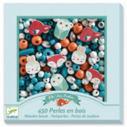 Djeco - Wooden beads, Small animals