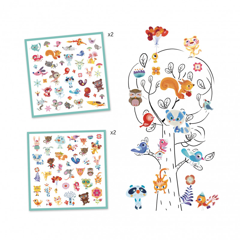 Djeco - Stickers, Small friends