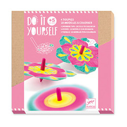 Djeco - Spinning top, Flowers DIY - FSC MIX