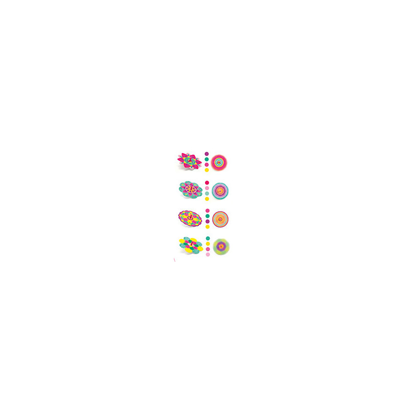 Djeco - Spinning top, Flowers DIY - FSC MIX
