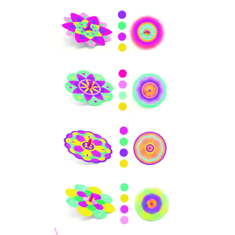 Djeco - Spinning top, Flowers DIY - FSC MIX