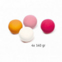 Djeco - 4 tubs of play dough, Sweet