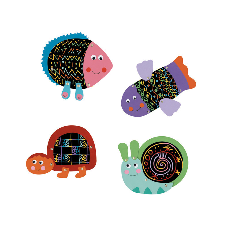 Djeco - Scratch the funny animals