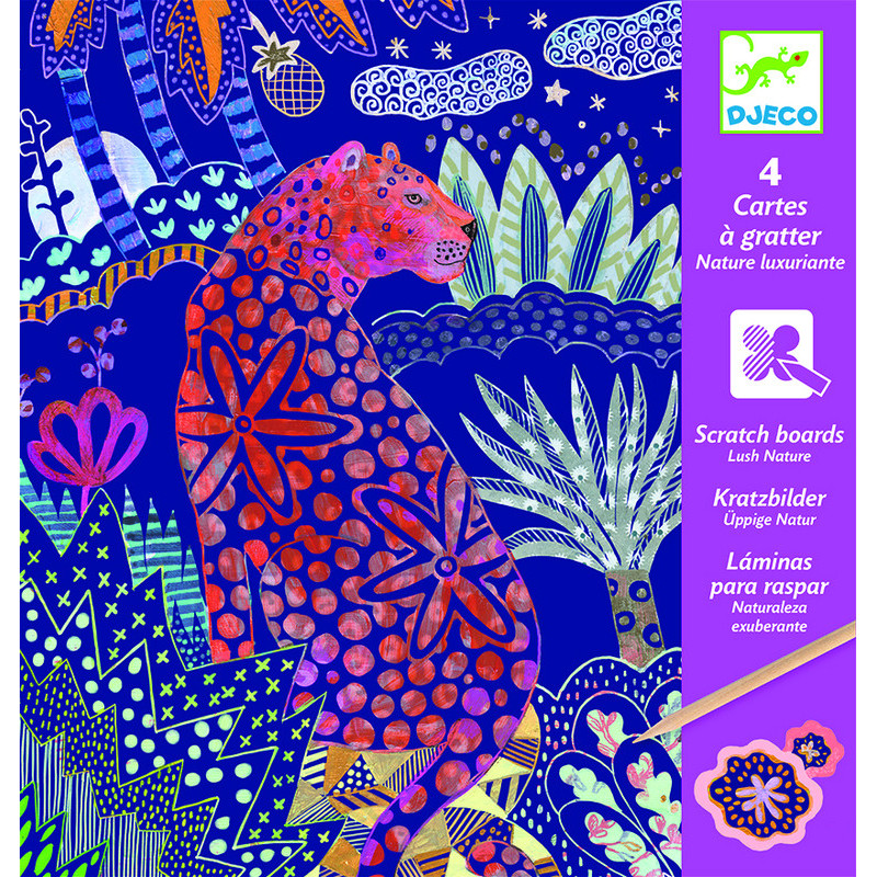Djeco - Scratch card, Lush nature
