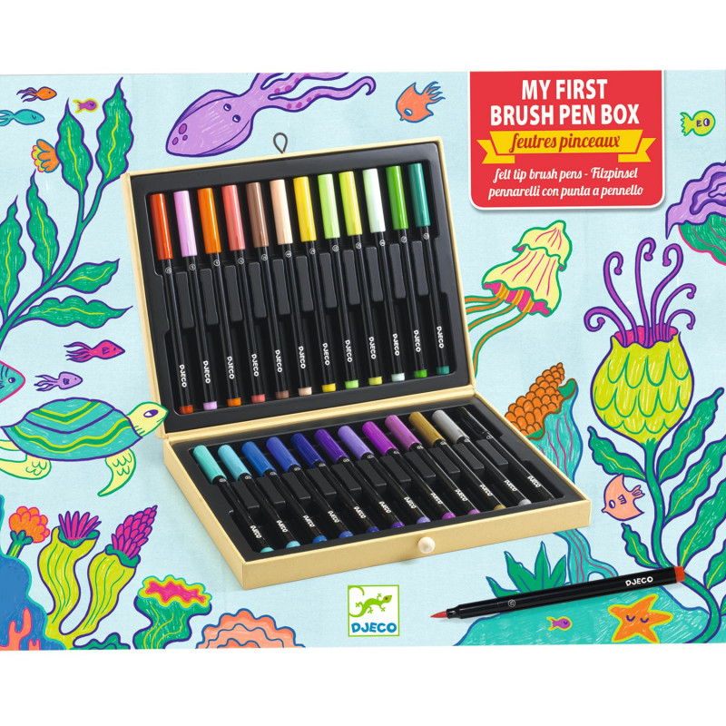 Djeco - First brush pens box
