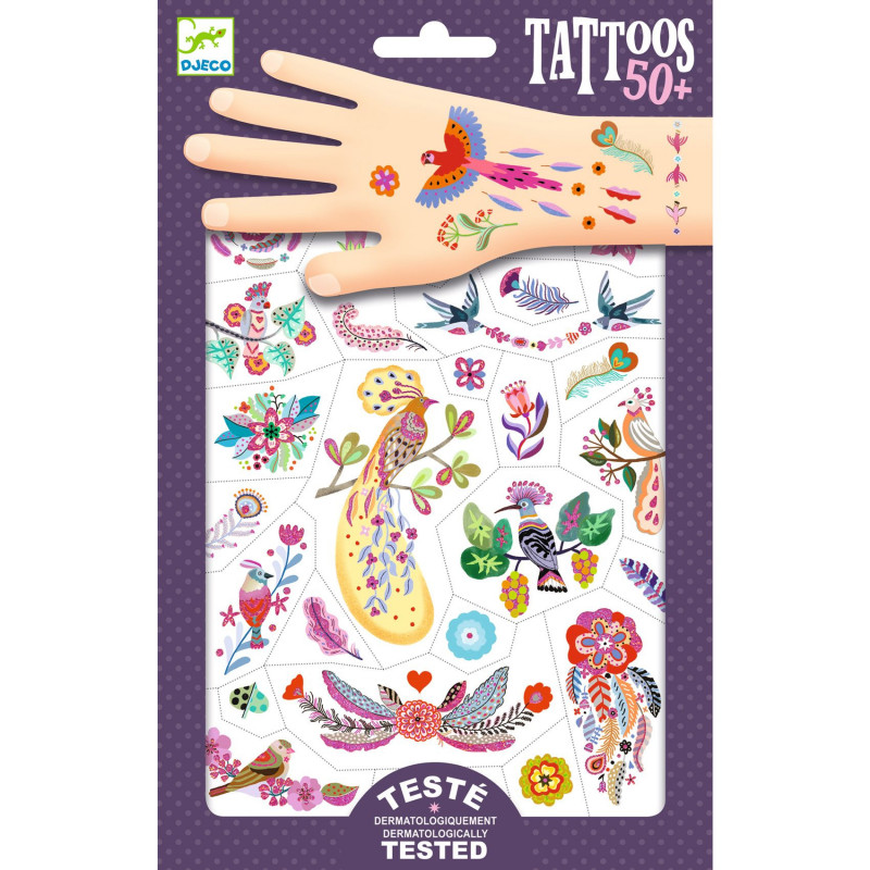 Djeco - Tattoo, Bright birds