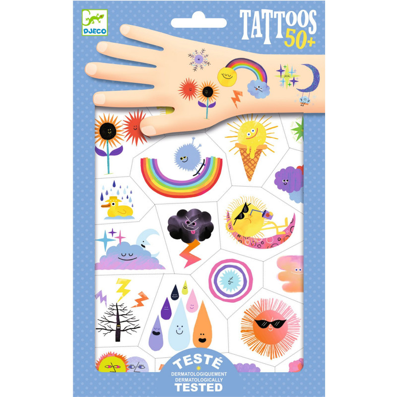 Djeco - Tattoo, Weather emojis