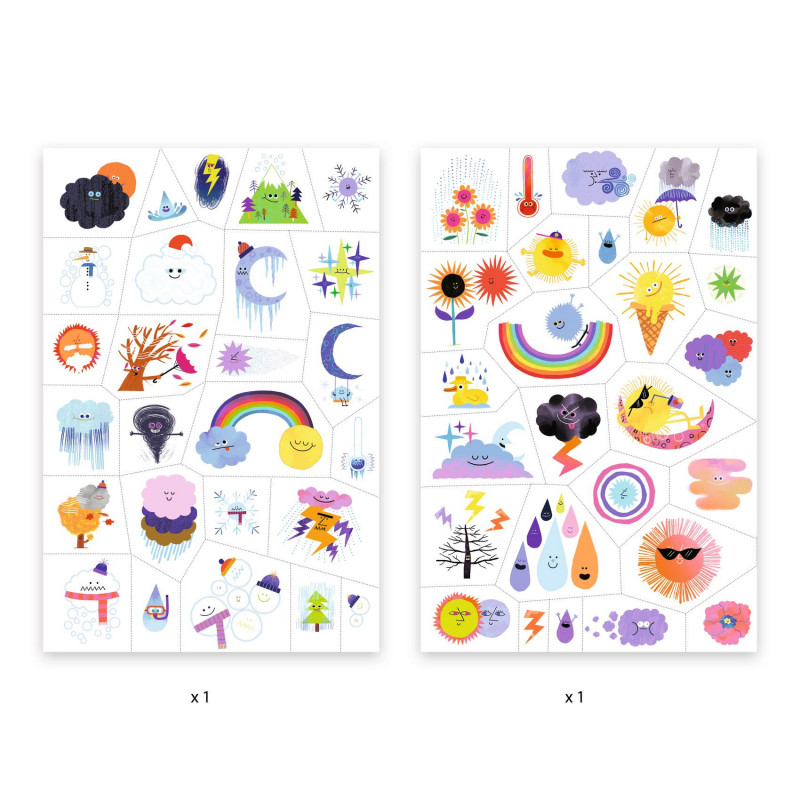 Djeco - Tattoo, Weather emojis