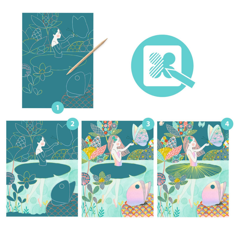Djeco - Scratch Cards, The Pond