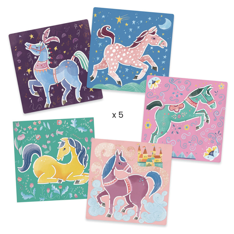 Djeco - Stencils: Horses