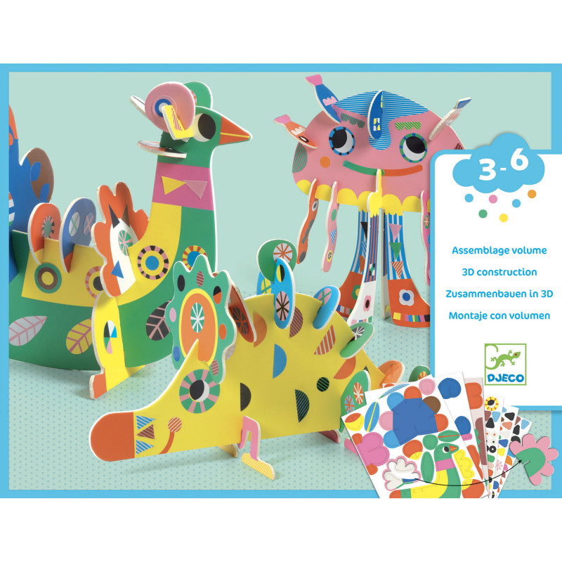 Djeco - Three 3D animals
