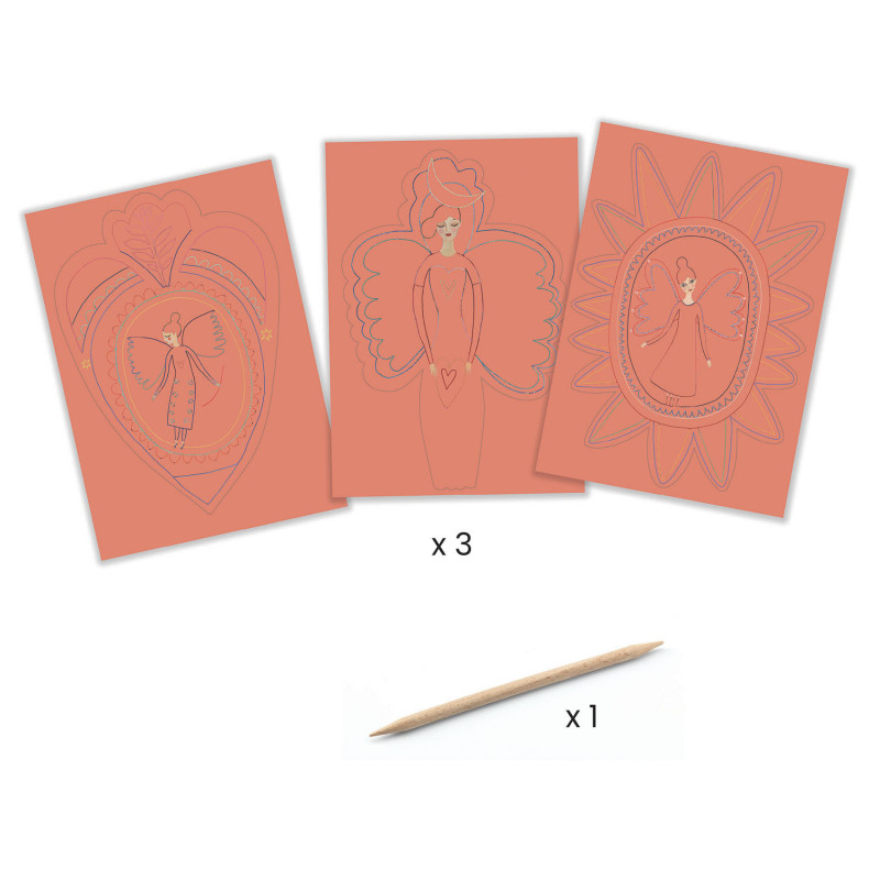 Djeco - Scratch Cards - Angels