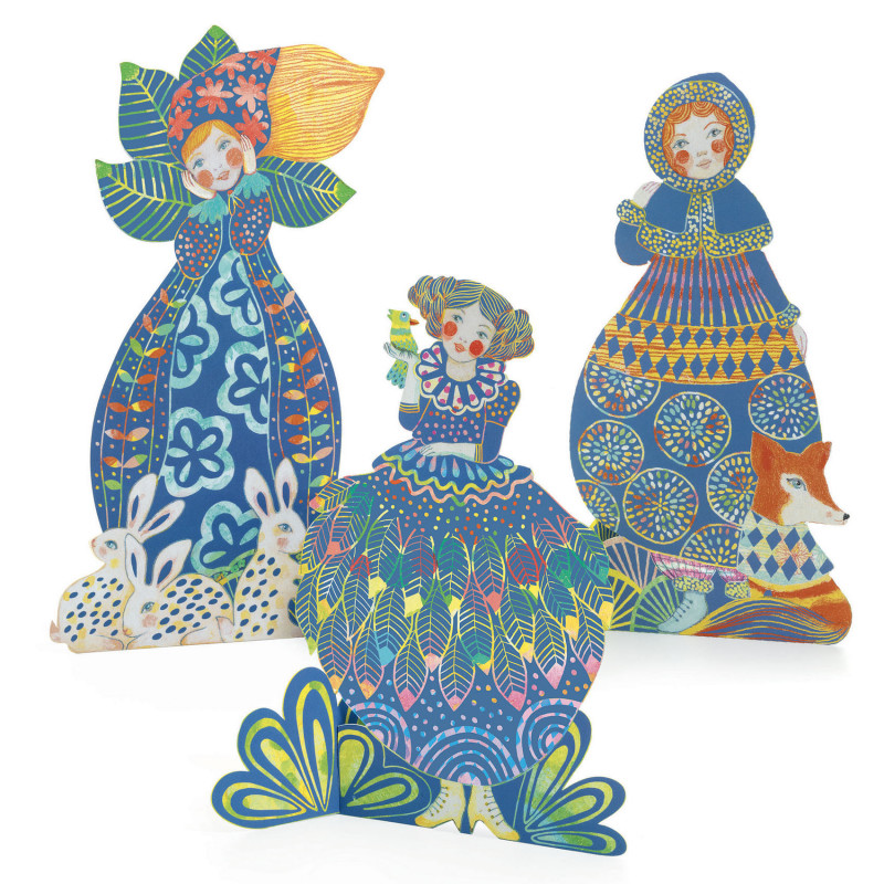 Djeco - Scratch Cards - Pretty Dresses