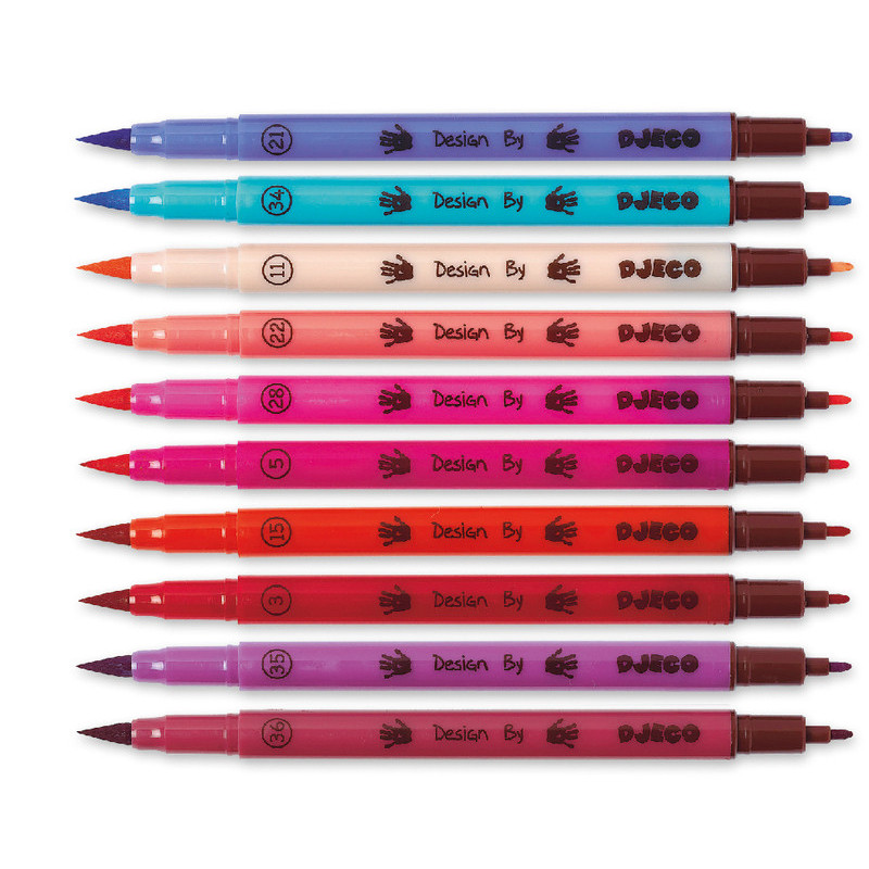 Djeco - 10 felt brushes - sweet