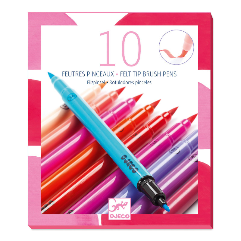 Djeco - 10 felt brushes - sweet