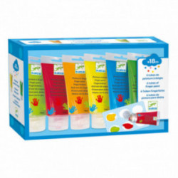 Djeco - 6 finger paint tubes