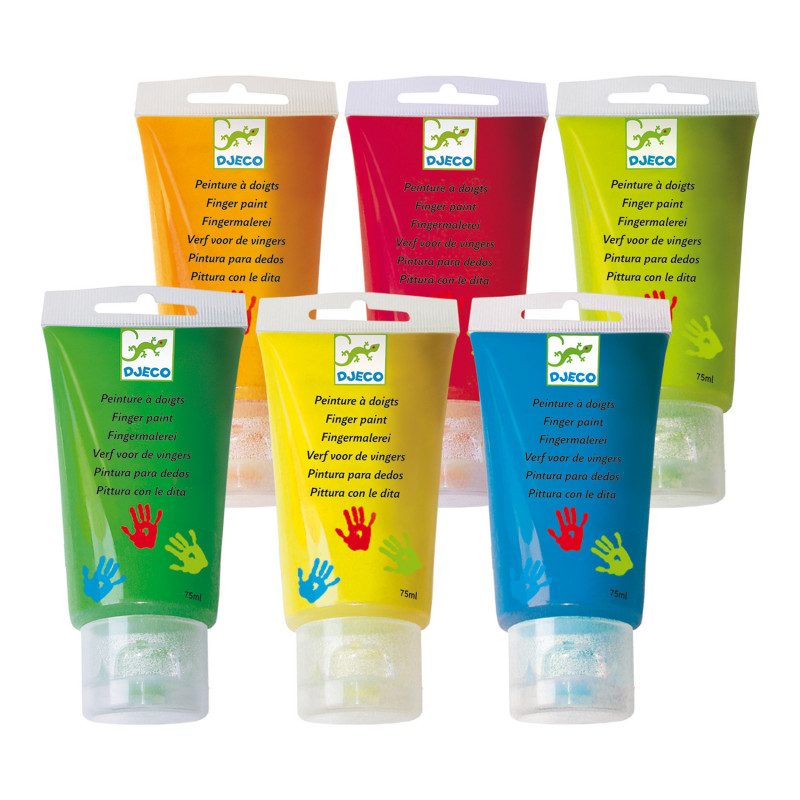 Djeco - 6 finger paint tubes