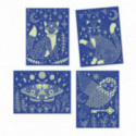 Djeco - Scratch card, At night