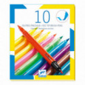 Djeco - Pop colours, 10 felt brushes