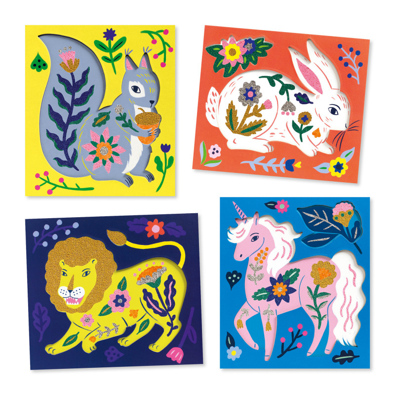 Djeco - Artistic Beads - Flowers and fur