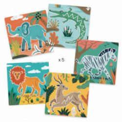 Djeco - Stencils: Wild animals