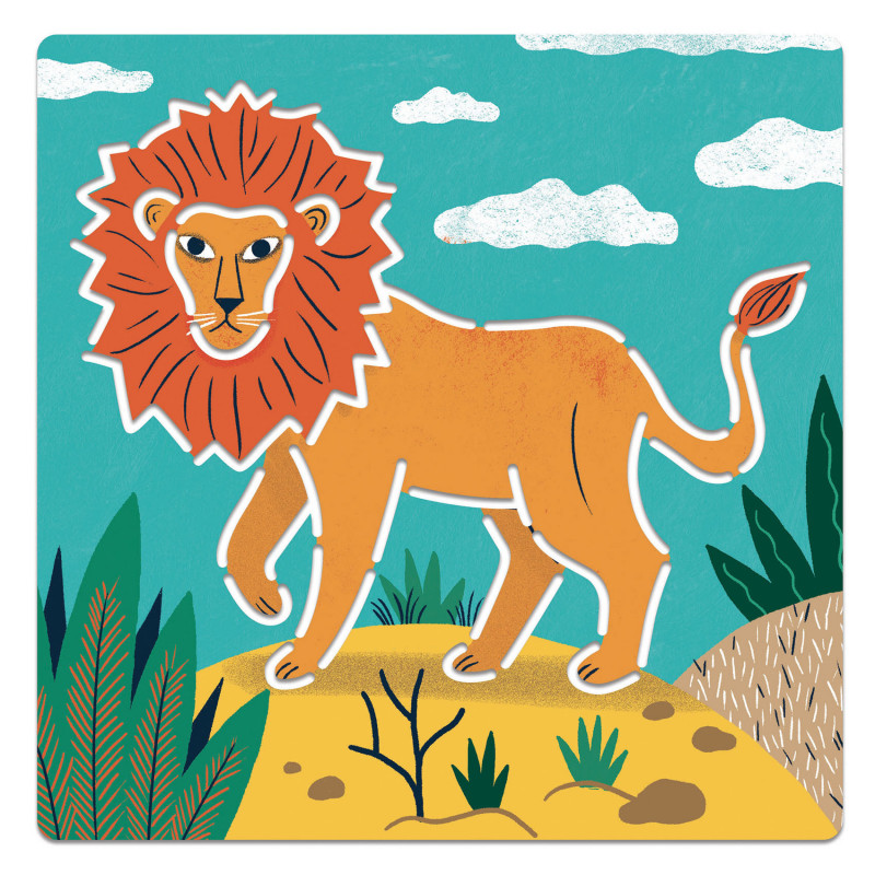 Djeco - Stencils: Wild animals