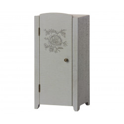 Maileg - Miniature closet, Grå/Mint