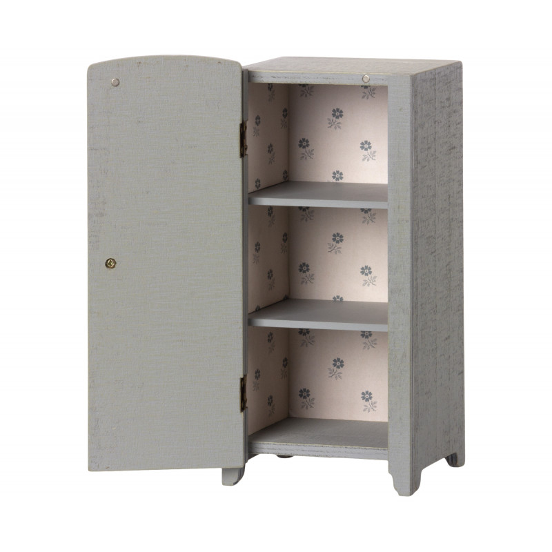 Maileg - Miniature closet, Grå/Mint