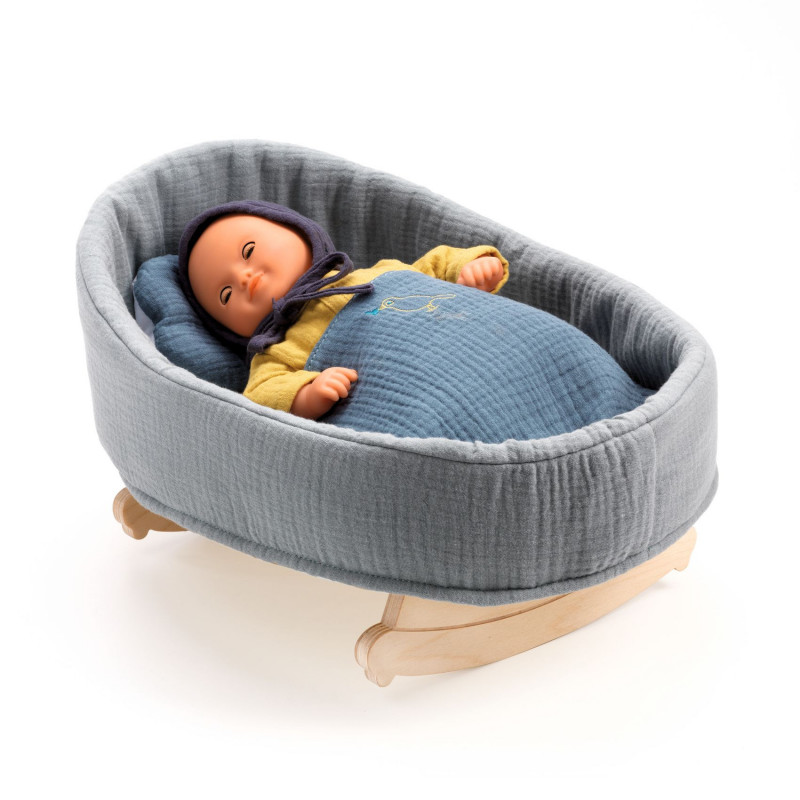 Djeco - Doll Rocking Cradle Blue Dream
