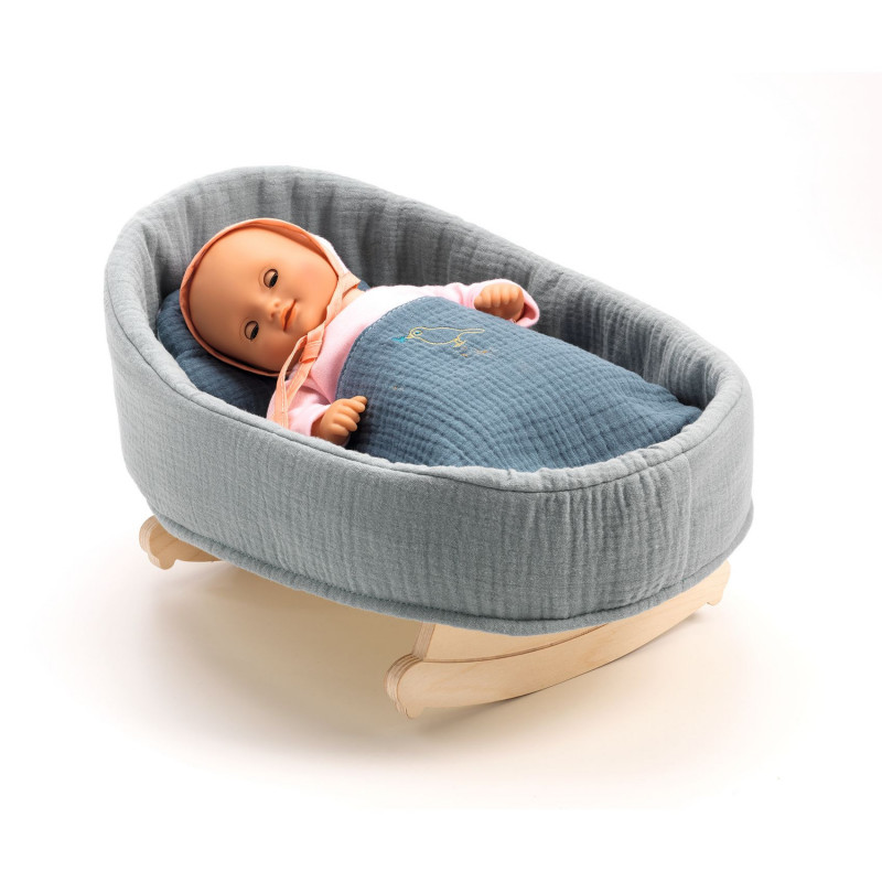 Djeco - Doll Rocking Cradle Blue Dream