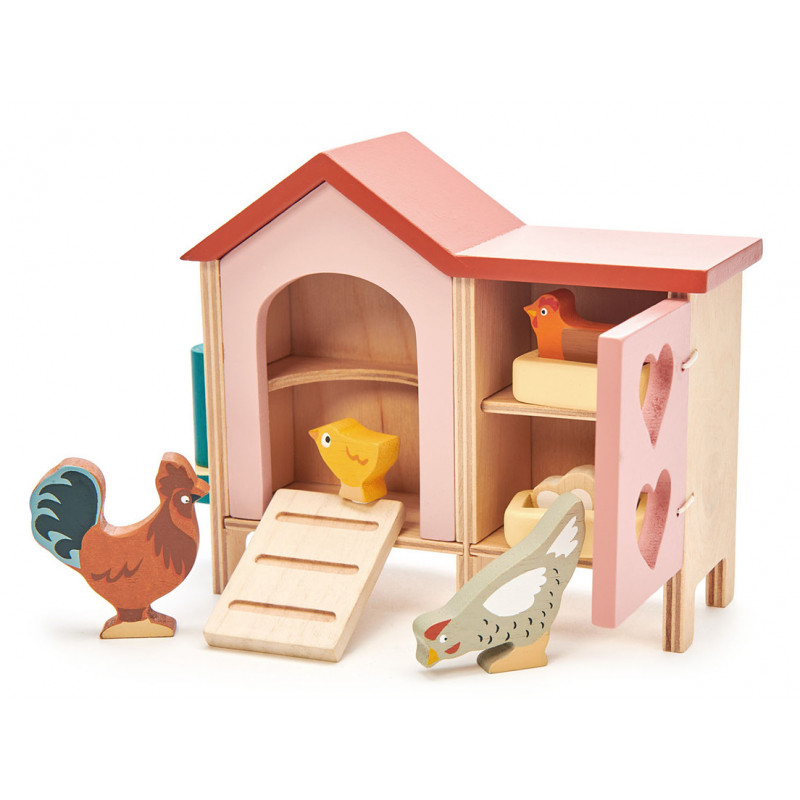 Tender Leaf Toys -  Dockhusdjur höns och hönshus