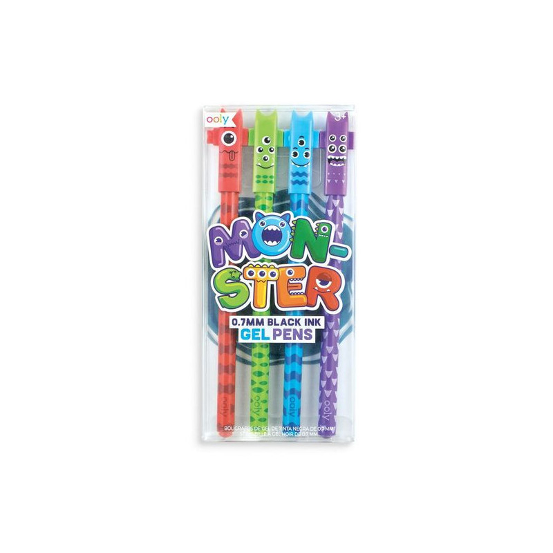OOLY - Gel pennor monster svart