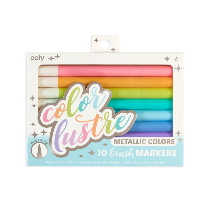 OOLY - Color Lustre Metallic Brush Markers - 10 pack