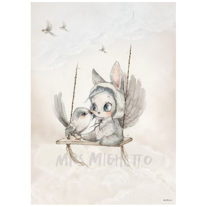 Mrs Mighetto - Poster, Mini Bird Master 50x70cm