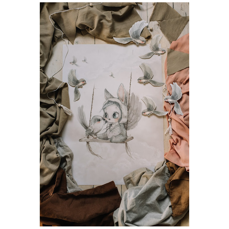 Mrs Mighetto - Poster, Mini Bird Master 50x70cm