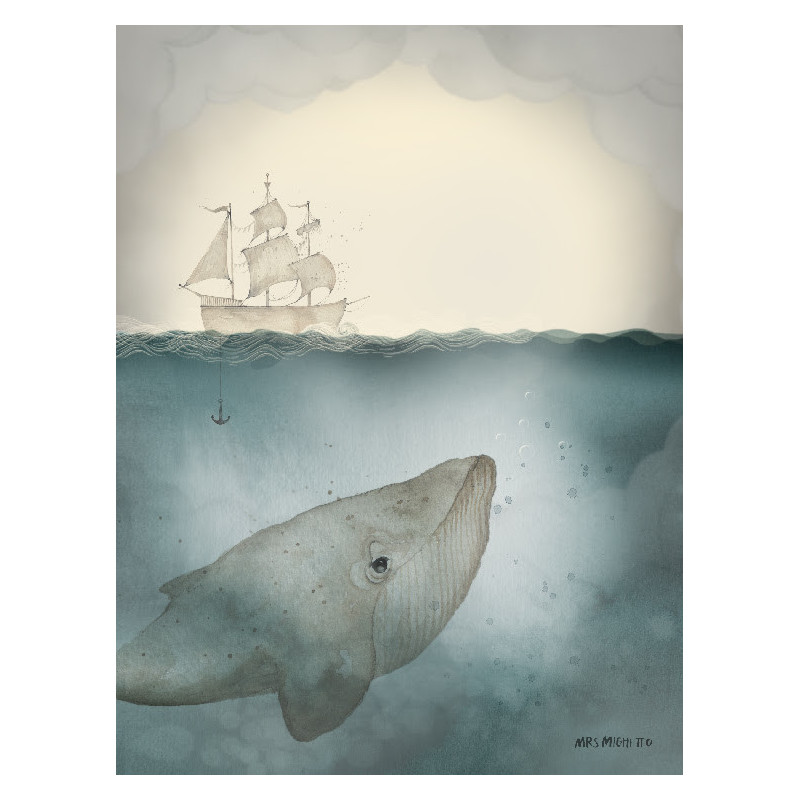 Mrs Mighetto - Poster Mini, Ocean 18x24 cm