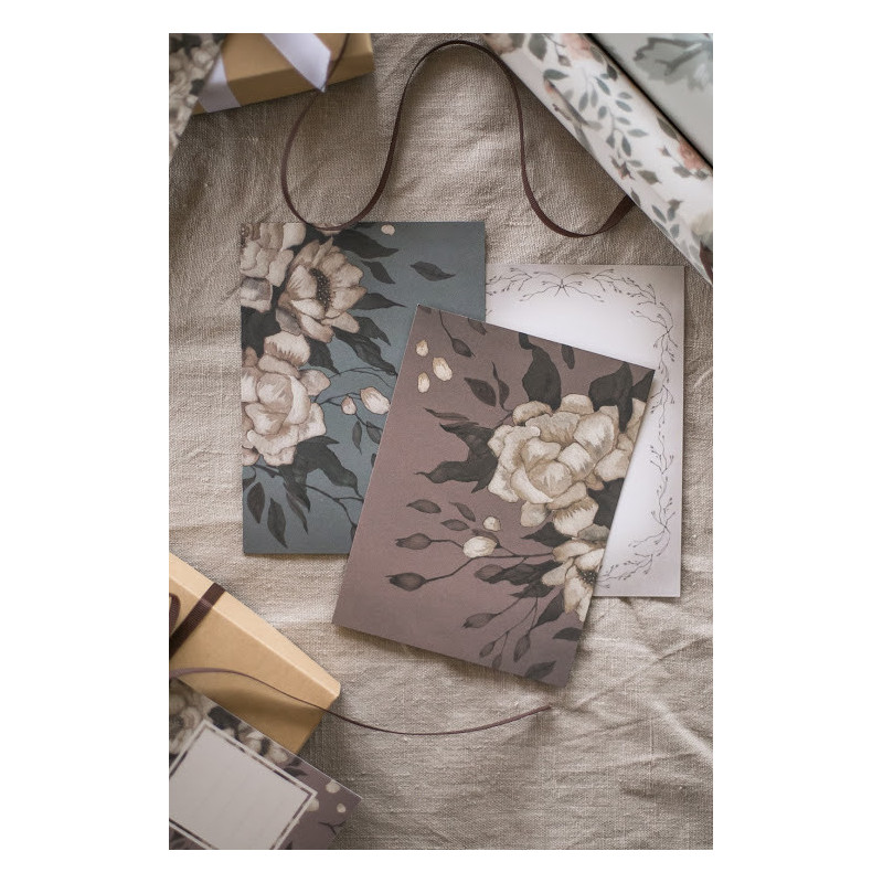 Mrs Mighetto - 2-pack kort, Peonies