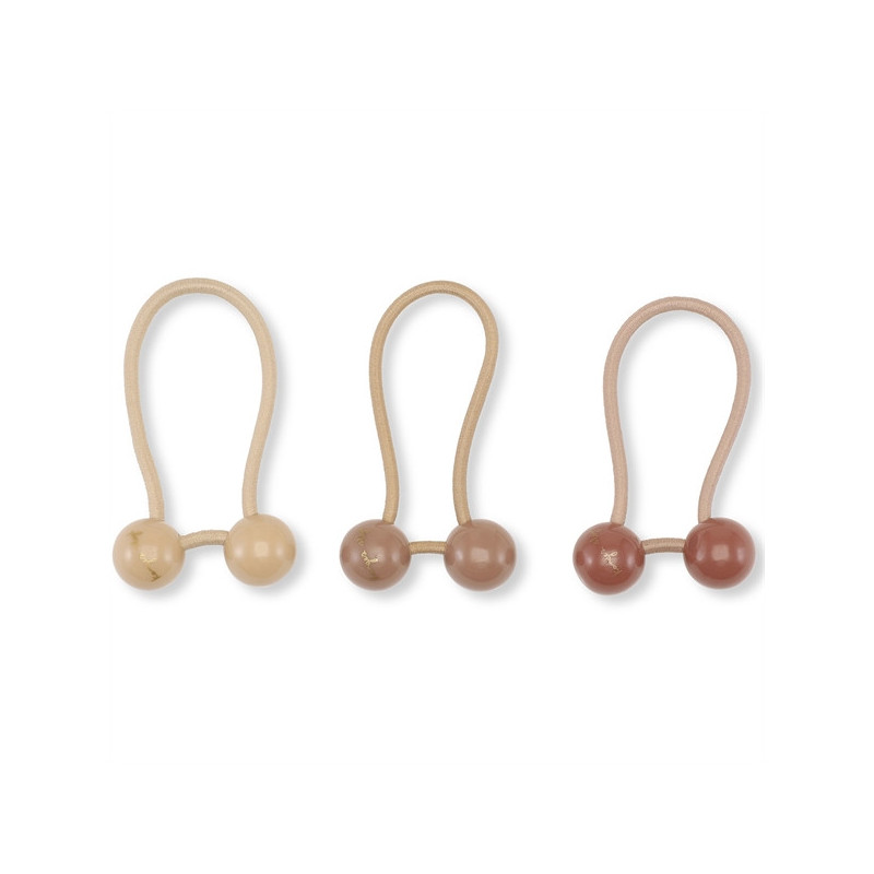Konges slöjd - 3-pack hårband med träpärlor, Moonbeam