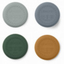 Liewood- Ethan Silikon mugg 4-pack , Dino blue multi mix