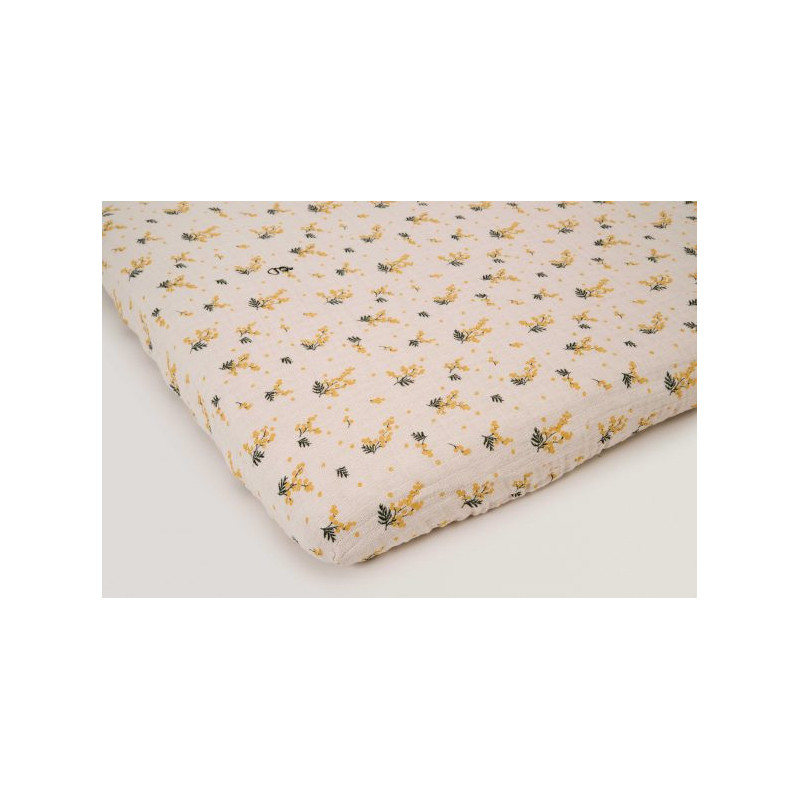 Garbo & Friends - Lakan, Fitted sheet Muslin Mimosa Junior