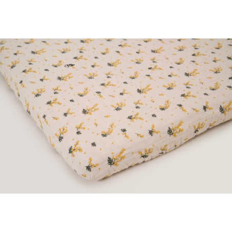 Garbo & Friends - Lakan, Fitted sheet Muslin Mimosa Junior