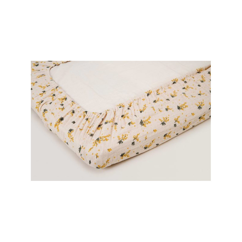 Garbo & Friends - Lakan, Fitted sheet Muslin Mimosa Junior