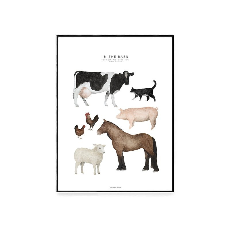 Fashionell - Poster - In the Barn, 40x50 cm