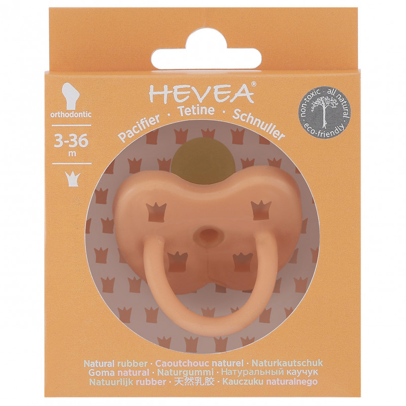 Hevea planet - Napp naturgummi 0 till 3 mån (Cantaloupe)
