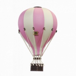 Super Balloon - Luftballong Medium ljusrosa / gräddvit